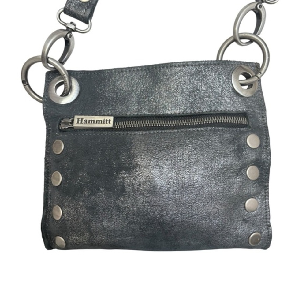 Hammitt Metallic Gray Tony small Crossbody Bag